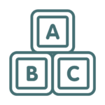 icons showing A B C blocks
